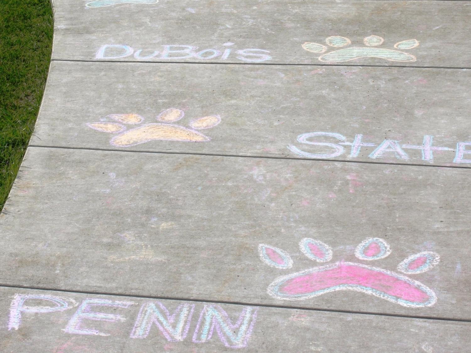 Side walk chalk welcome 