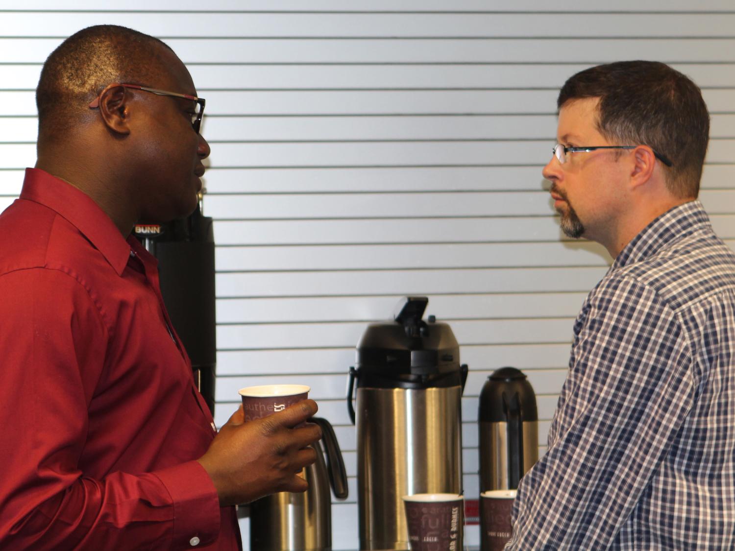 Faculty talking