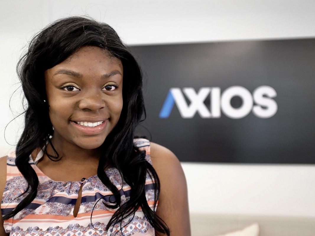 Adriana Lacy is completing a social media internship with Axios