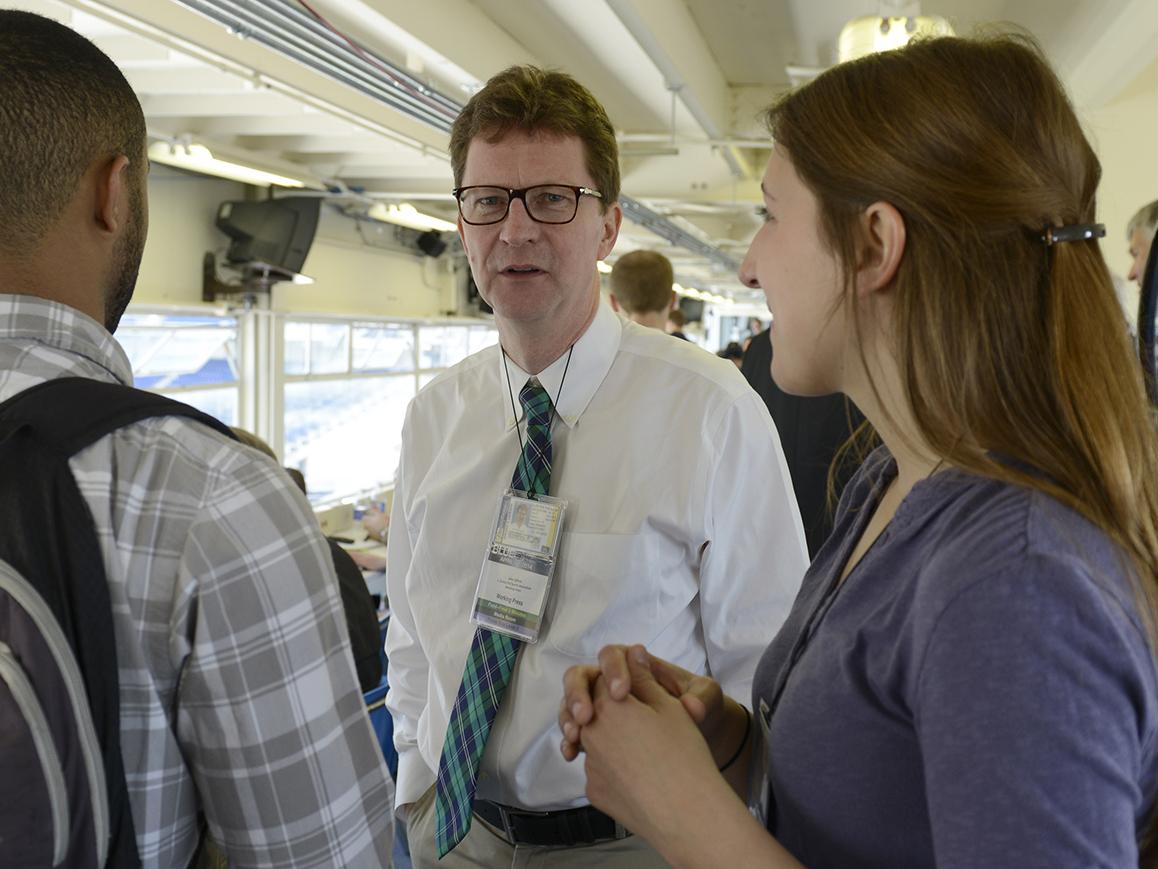 John Affleck with students