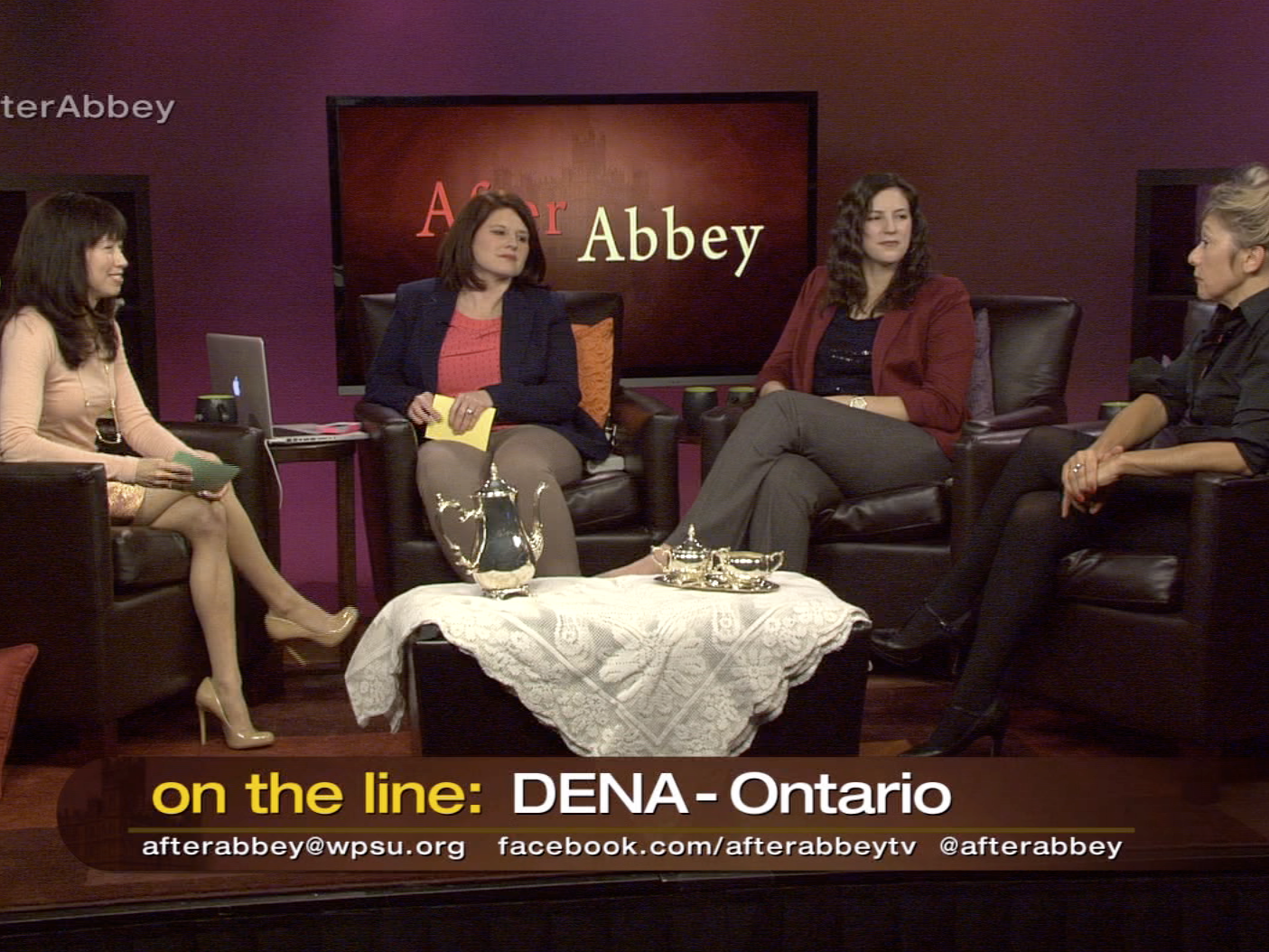 After Abbey hosts on the set during a taping