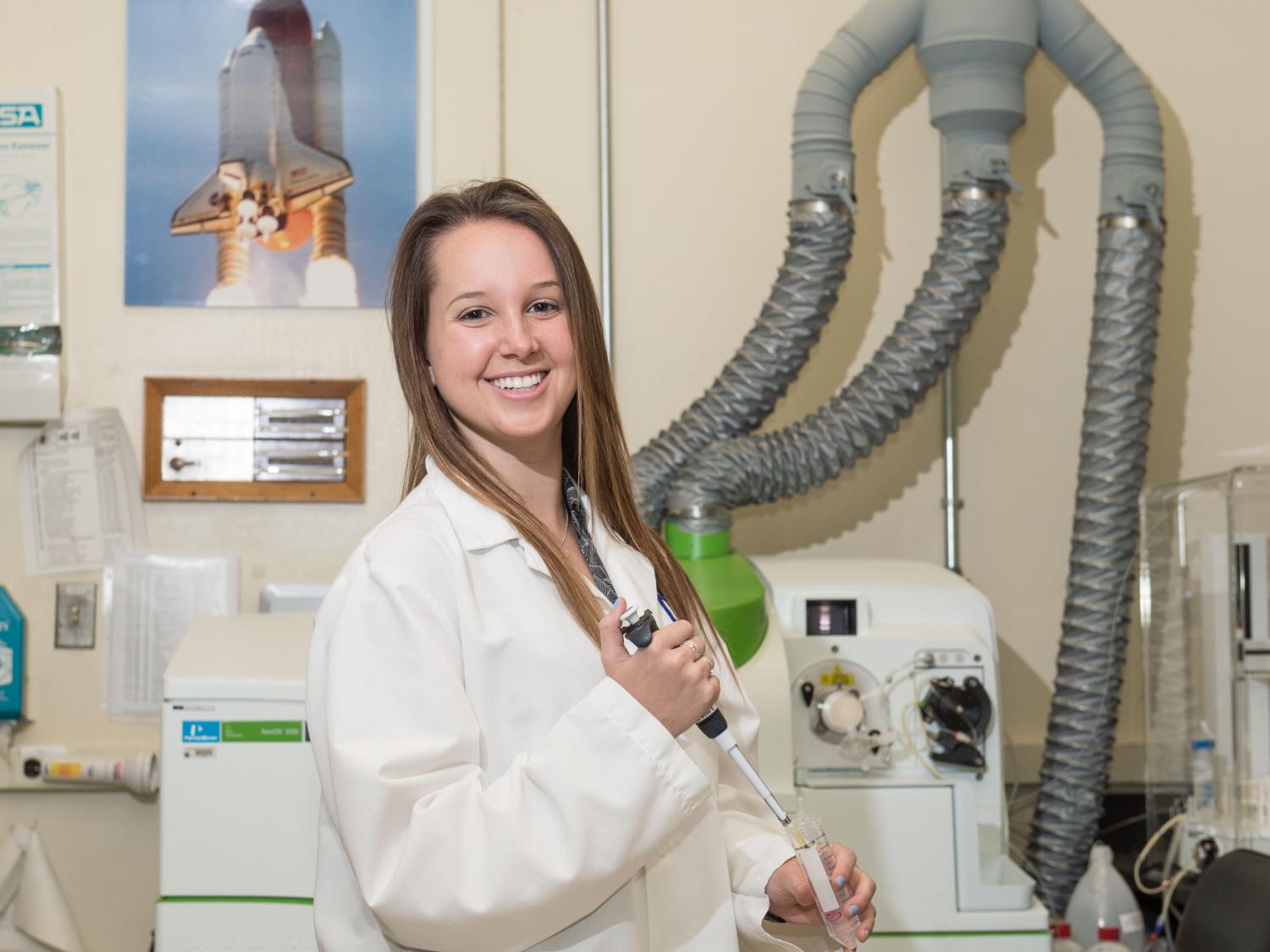 Allie Cailliau at NASA lab