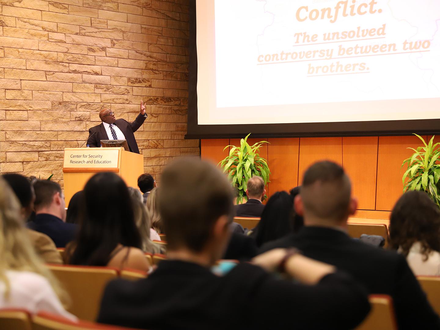 Ambassador Thomas speaks at University Park