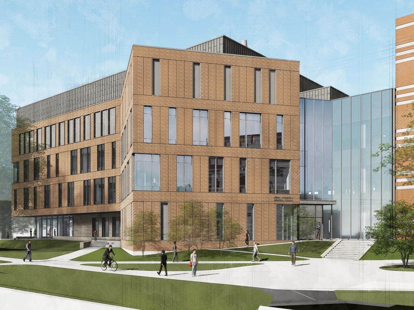 Architect's rendering of the Animal, Veterinary and Biomedical Sciences Building