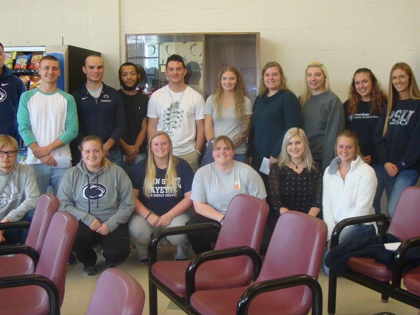 Penn State Fayette students tour Fayette State Correctional Institution for tours and conversations with inmates.
