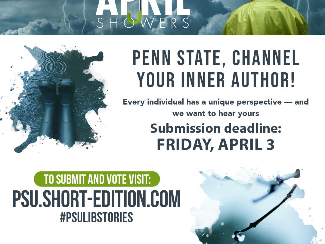 Penn State University Libraries April Showers contest flyer