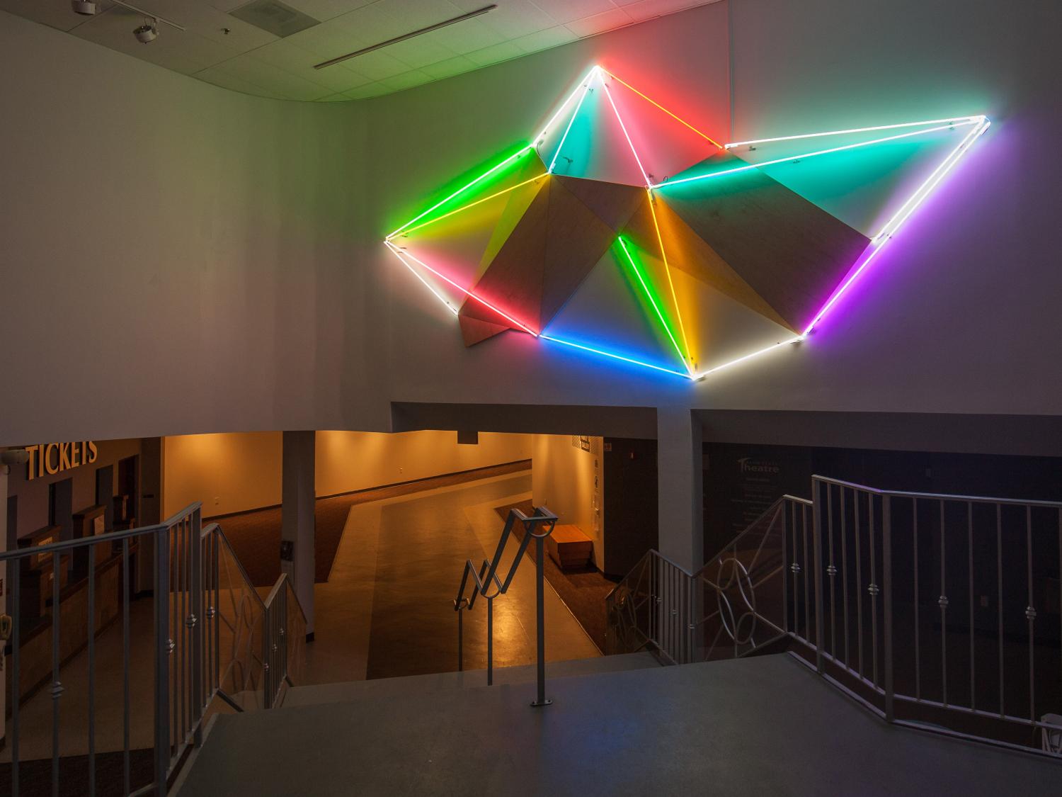 A Theory of Everything, 2017 Neon and maple artwork