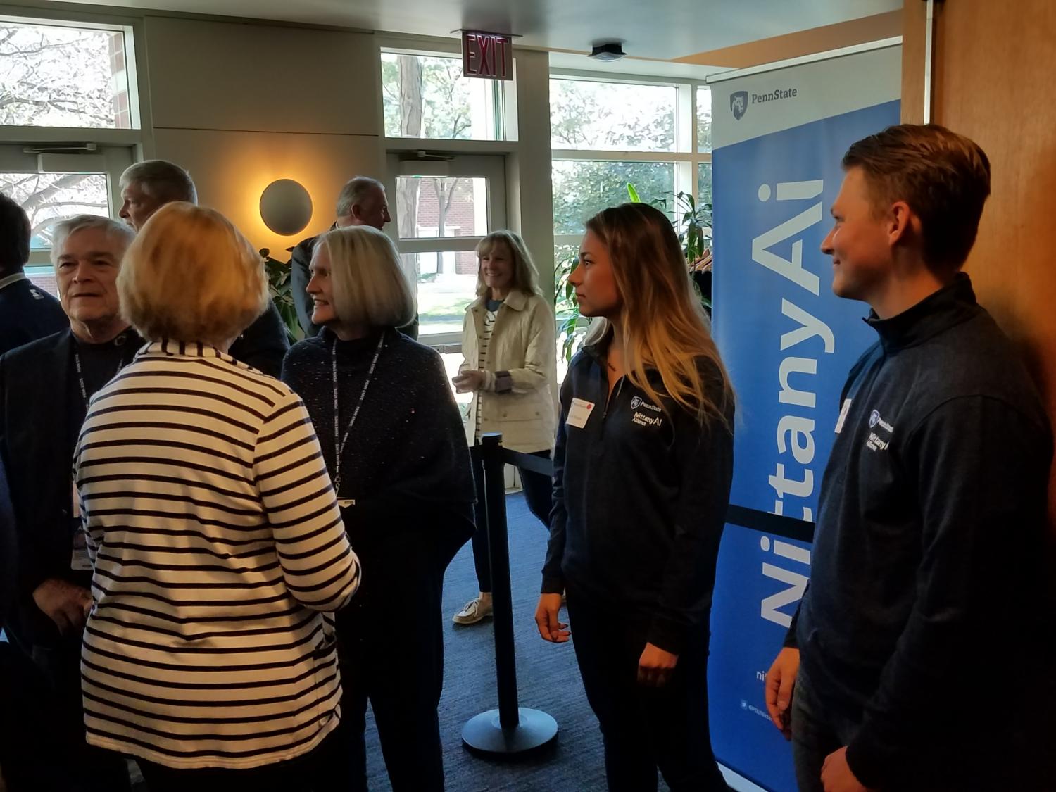 Nittany AI Challenge Teams greet guests at President's Tailgate