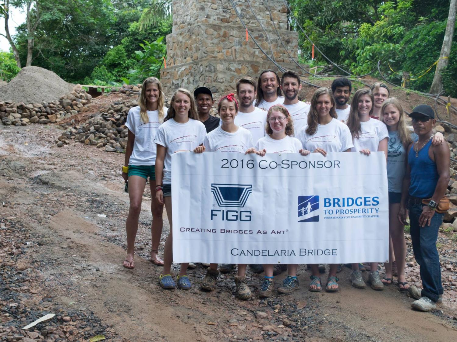 Group photo at construction site
