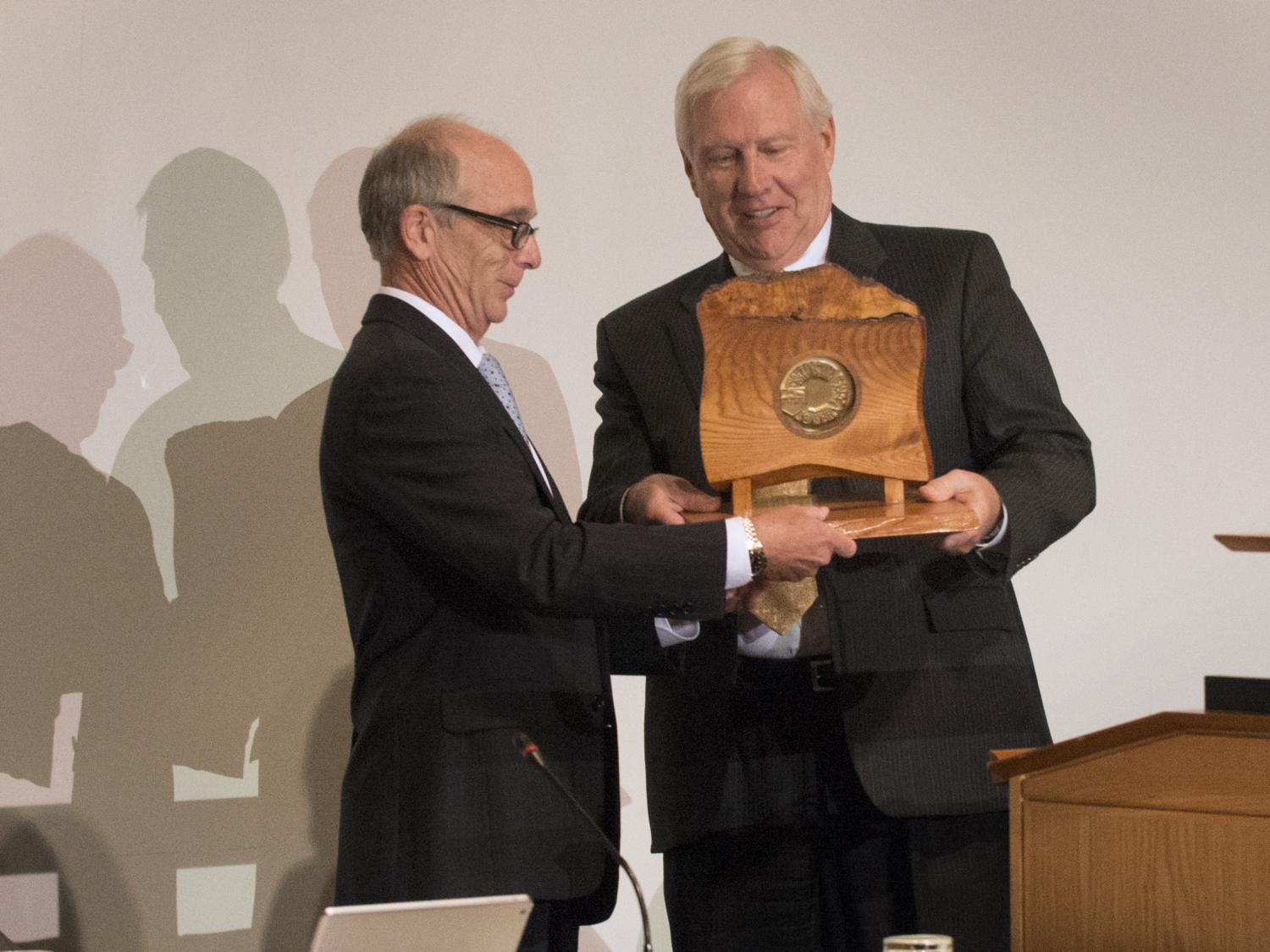 Masser presents medal to Erickson
