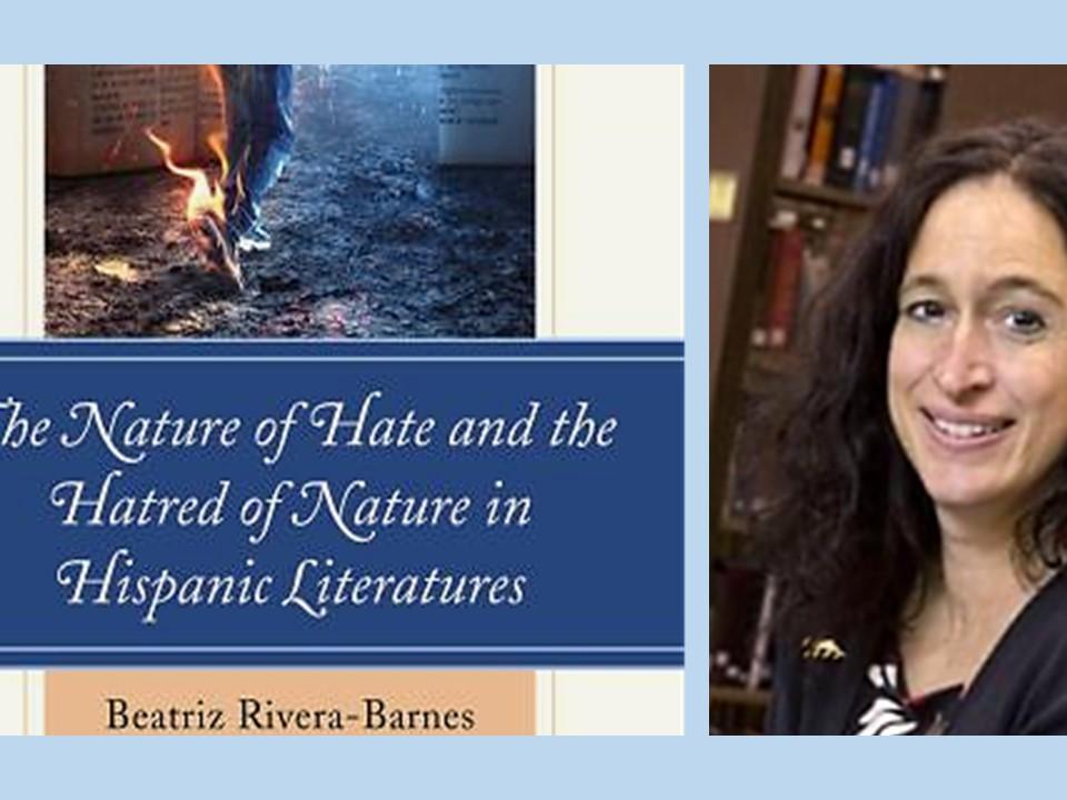 Professor rivera-barnes and graphic of book cover