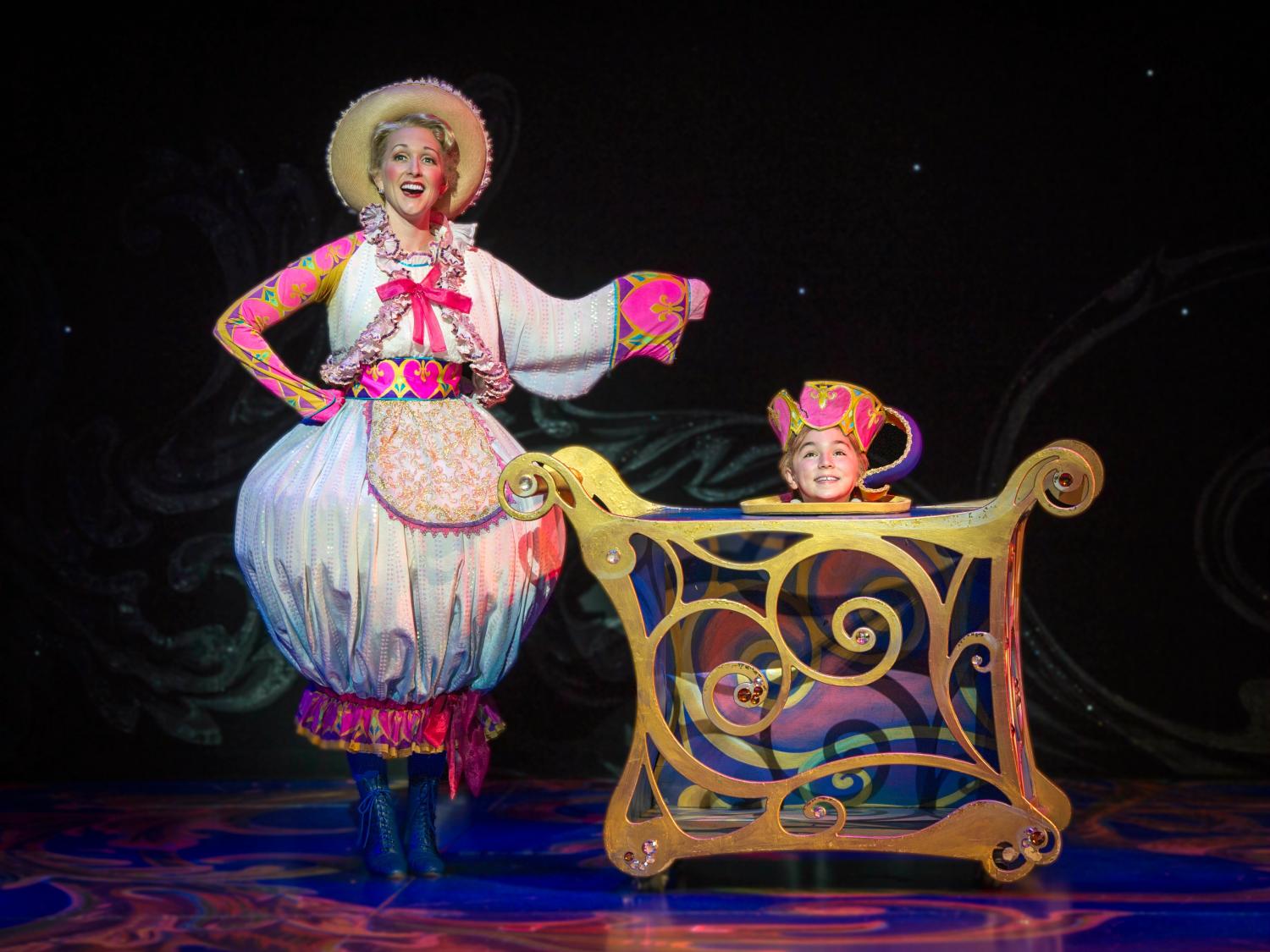 The characters Mrs. Potts and Chip perform a song in 'Disney's Beauty and the Beast'