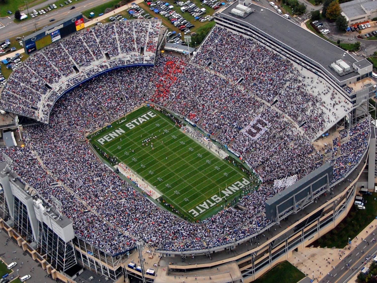 Aerial view of Beaver Stadium