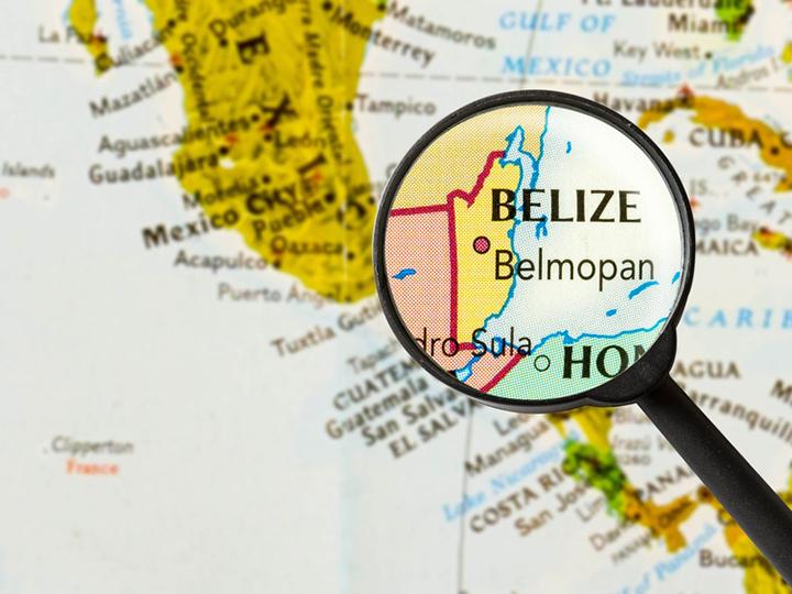 Map of Belize 