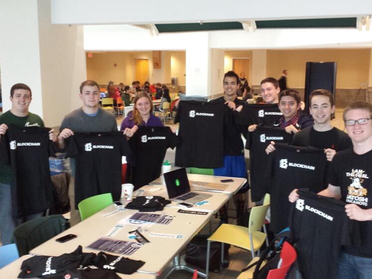 A group photo of Penn State's Bitcoin Club