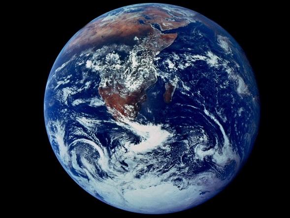 A photo of Earth taken from space in 1972.