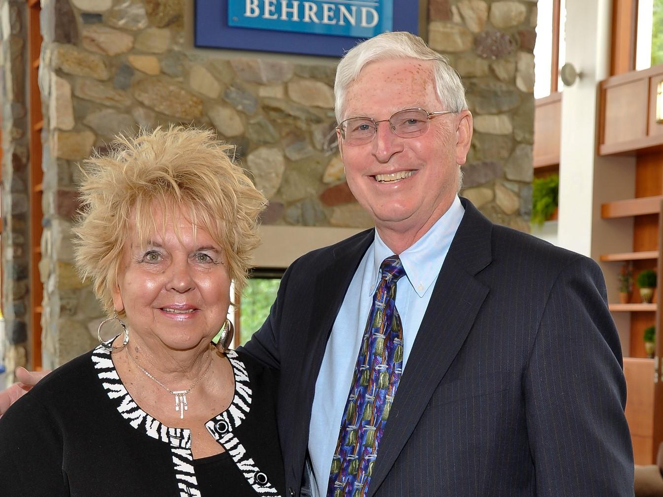 A portrait of Sally and Bob Metzgar, in Metzgar Center