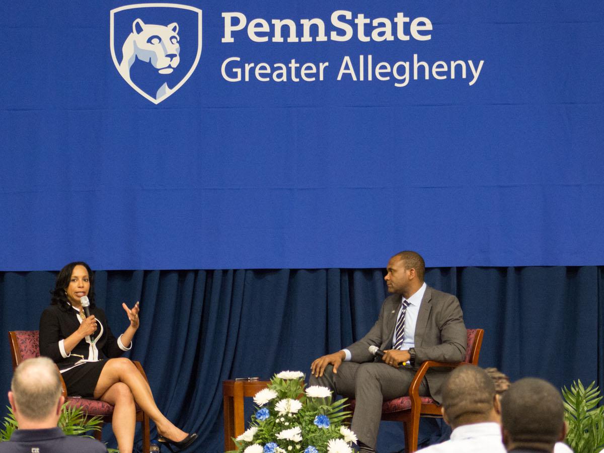 guest speakers speak for the crossing bridges summit
