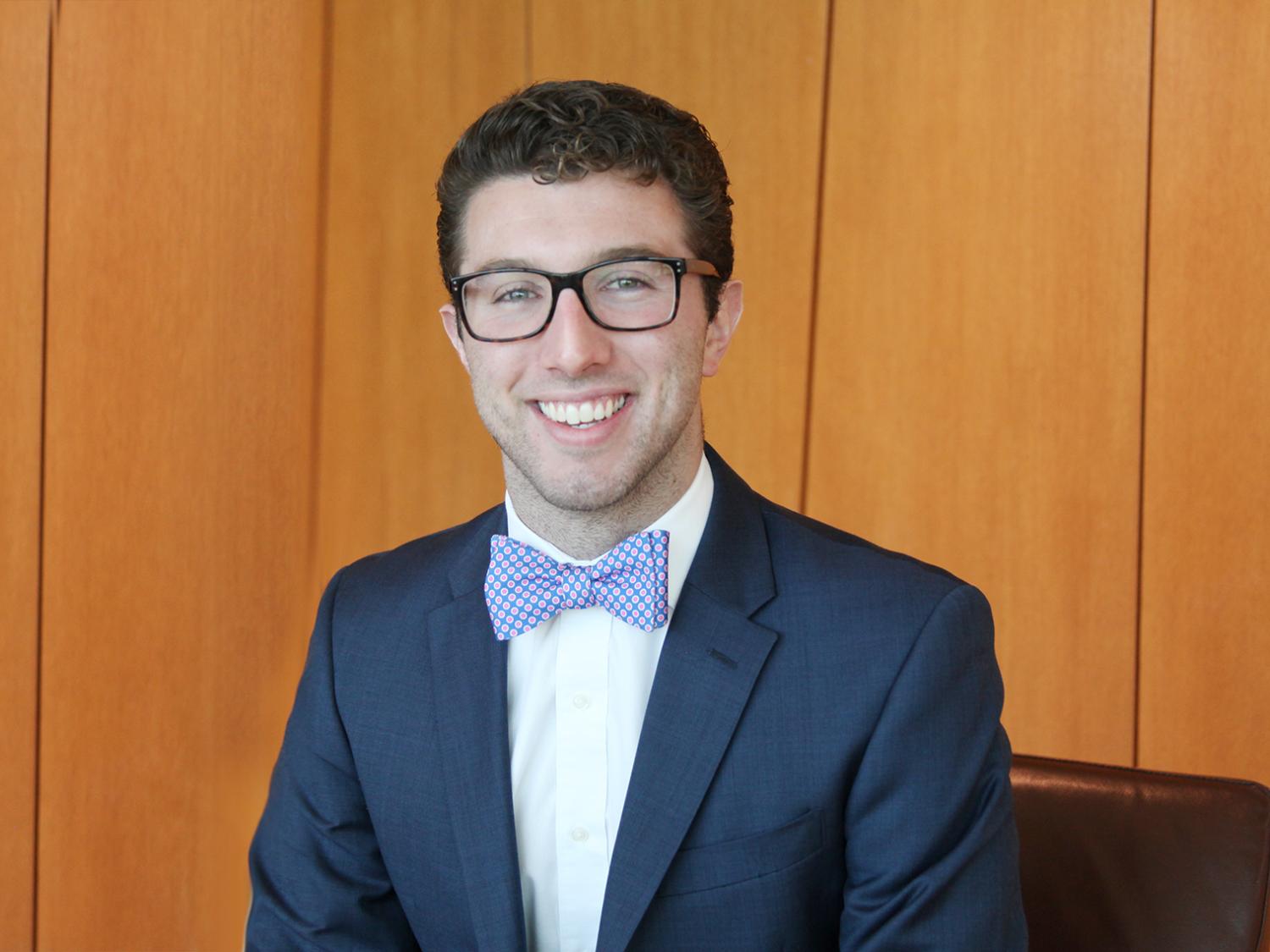 The Penn State Commission on Lesbian, Gay, Bisexual, Transgender, and Queer Equity (CLGBTQE) has selected Penn State Law second-year student Brett Atanasio as the 2016 recipient of the Student Outstanding Service Award. Atanasio and the rest of the 2016 ho