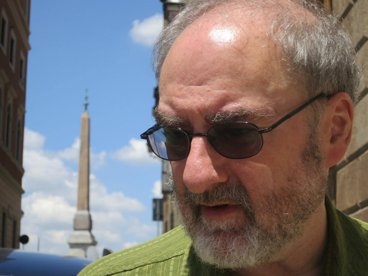 Brian Curran in front of the Bibliotheca Hertziana