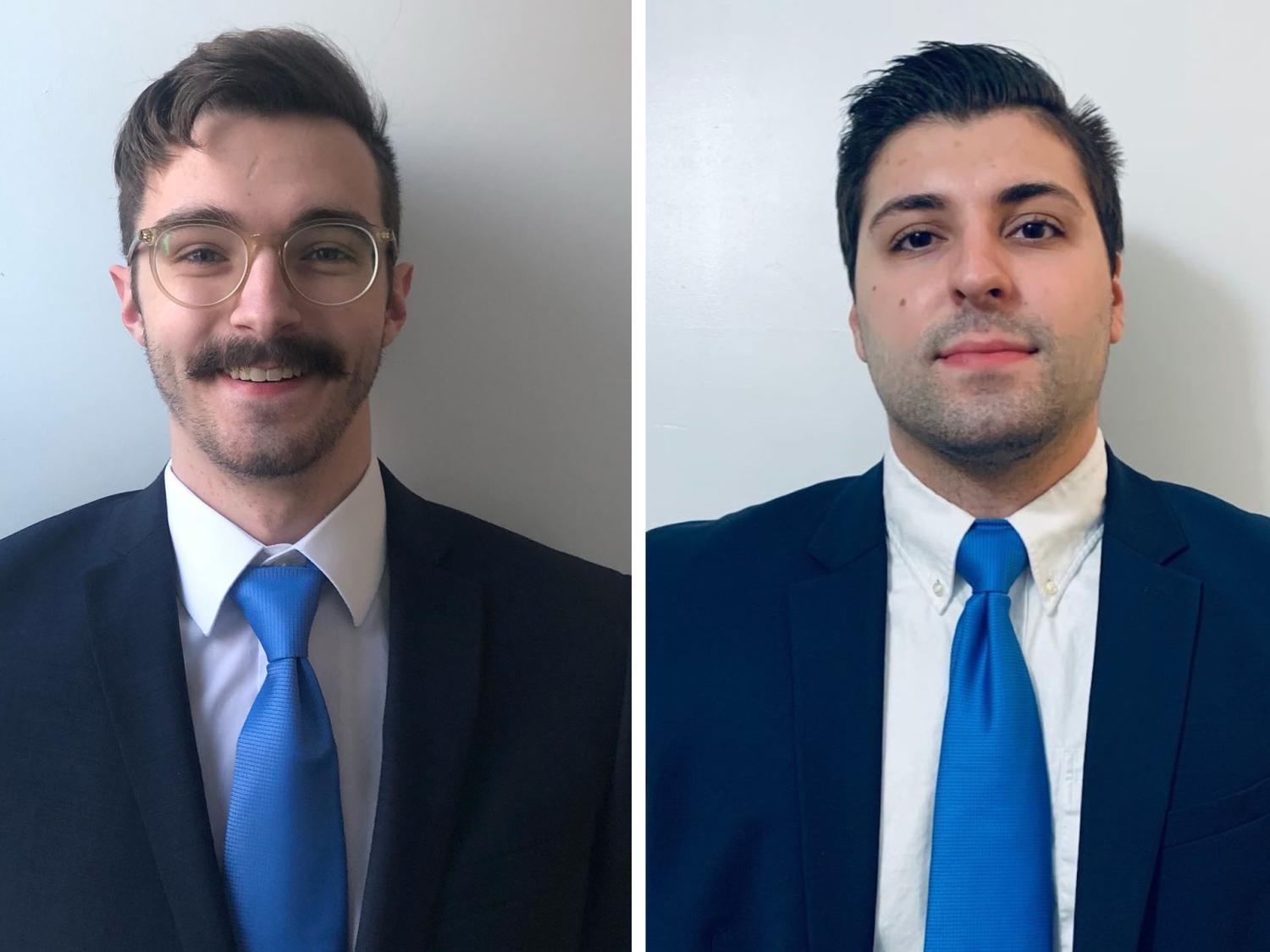 Portraits of Penn State Behrend graduates Evan Briant and Michael Tejchman, who led the Intrieri Family Student-Managed Fund