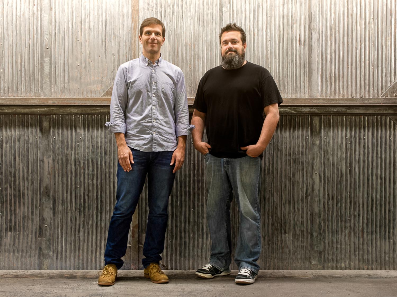 "Stuff You Should Know" founders Josh Clark and Chuck Bryant pictured