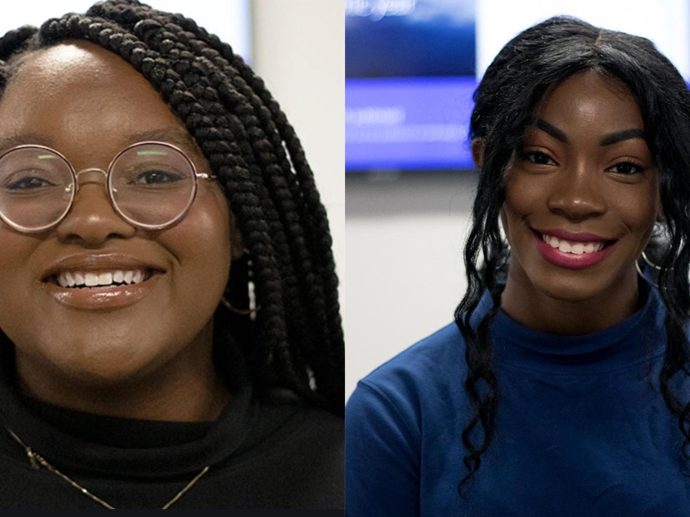 Schreyer Scholars Maryah Burney and Janiyah Davis