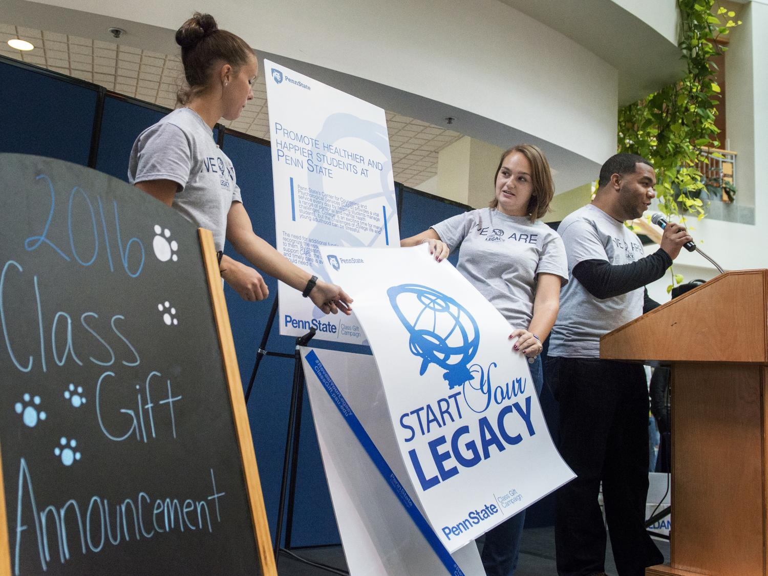 Penn State class gift 2016 announcement event