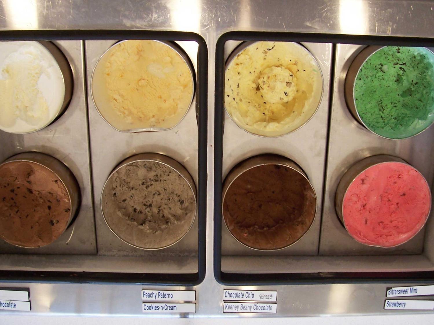 8 flavors of ice cream
