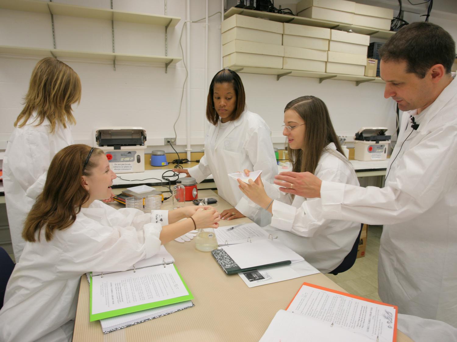 Dr. Rob Bonneau with students in a summer research program in 2009.