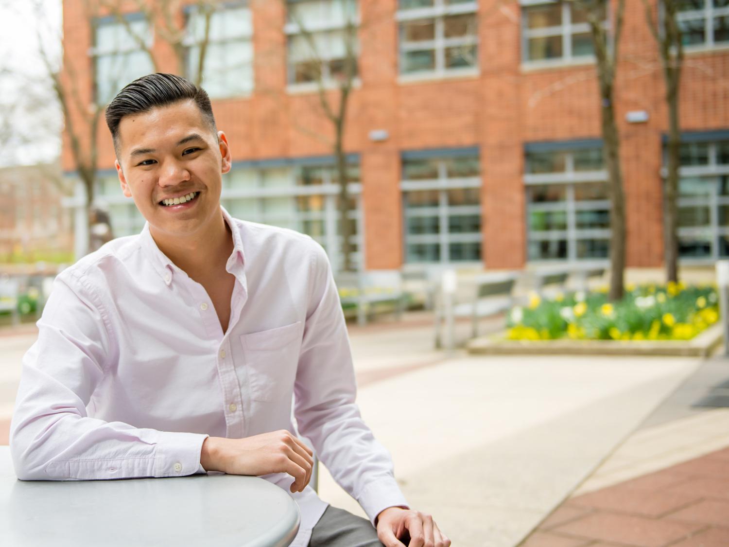 Photo of Smeal spring 2018 student marshal Caleb Kwok.