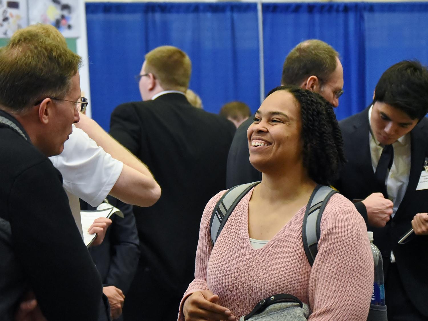More than 750 students attended the Spring Career and Internship Fair, held Thursday, March 15, at Penn State Behrend. 