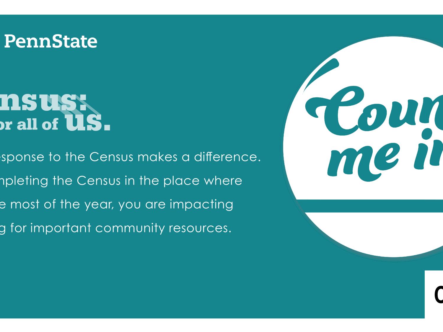 Count me in - 2020 Census graphic