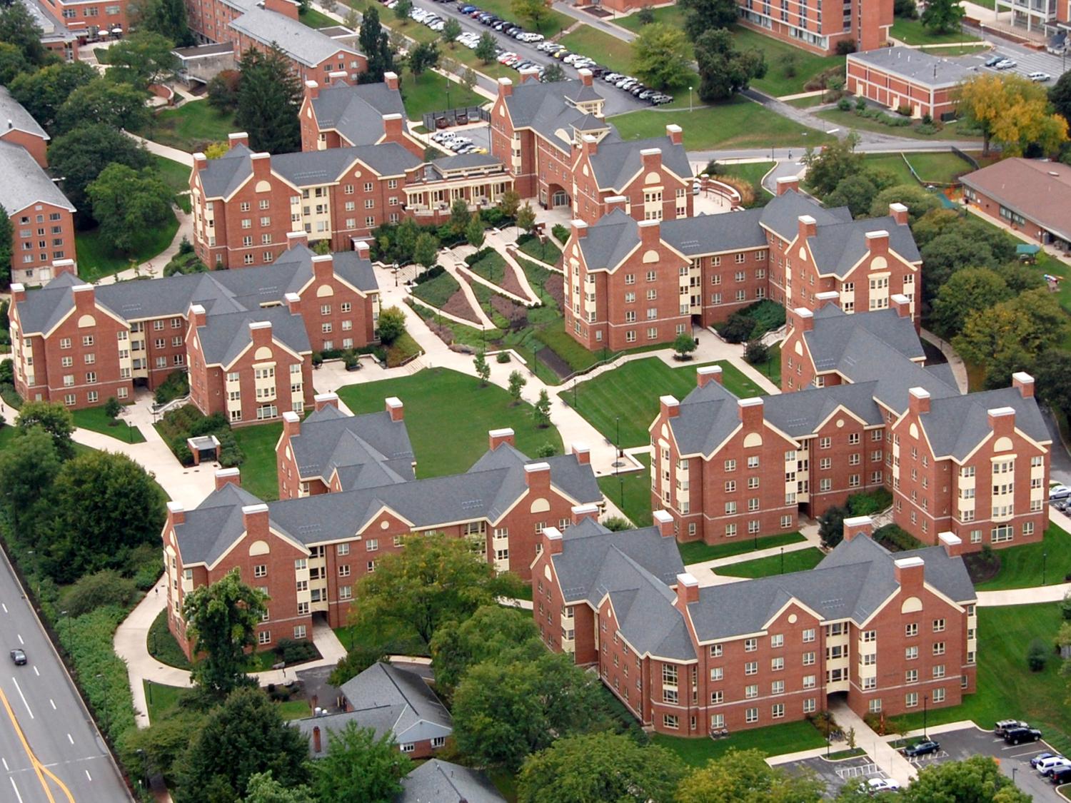 Aerial view of Penn State campus