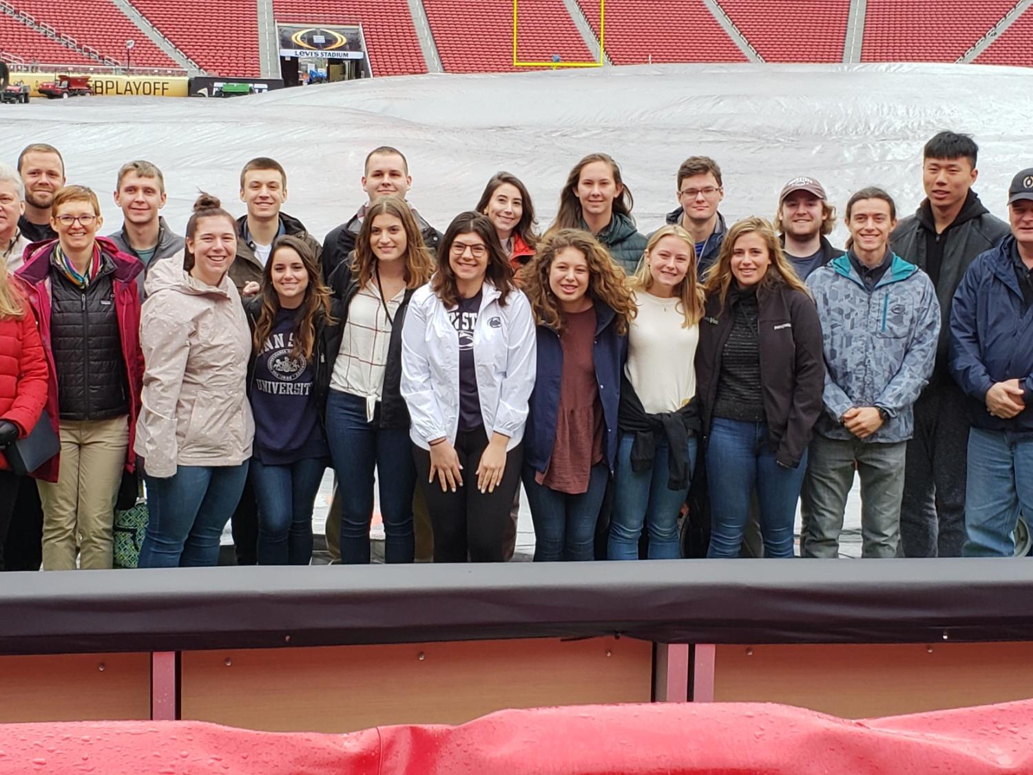 Penn State students and staff at Levi Stadium in Santa Clara, California
