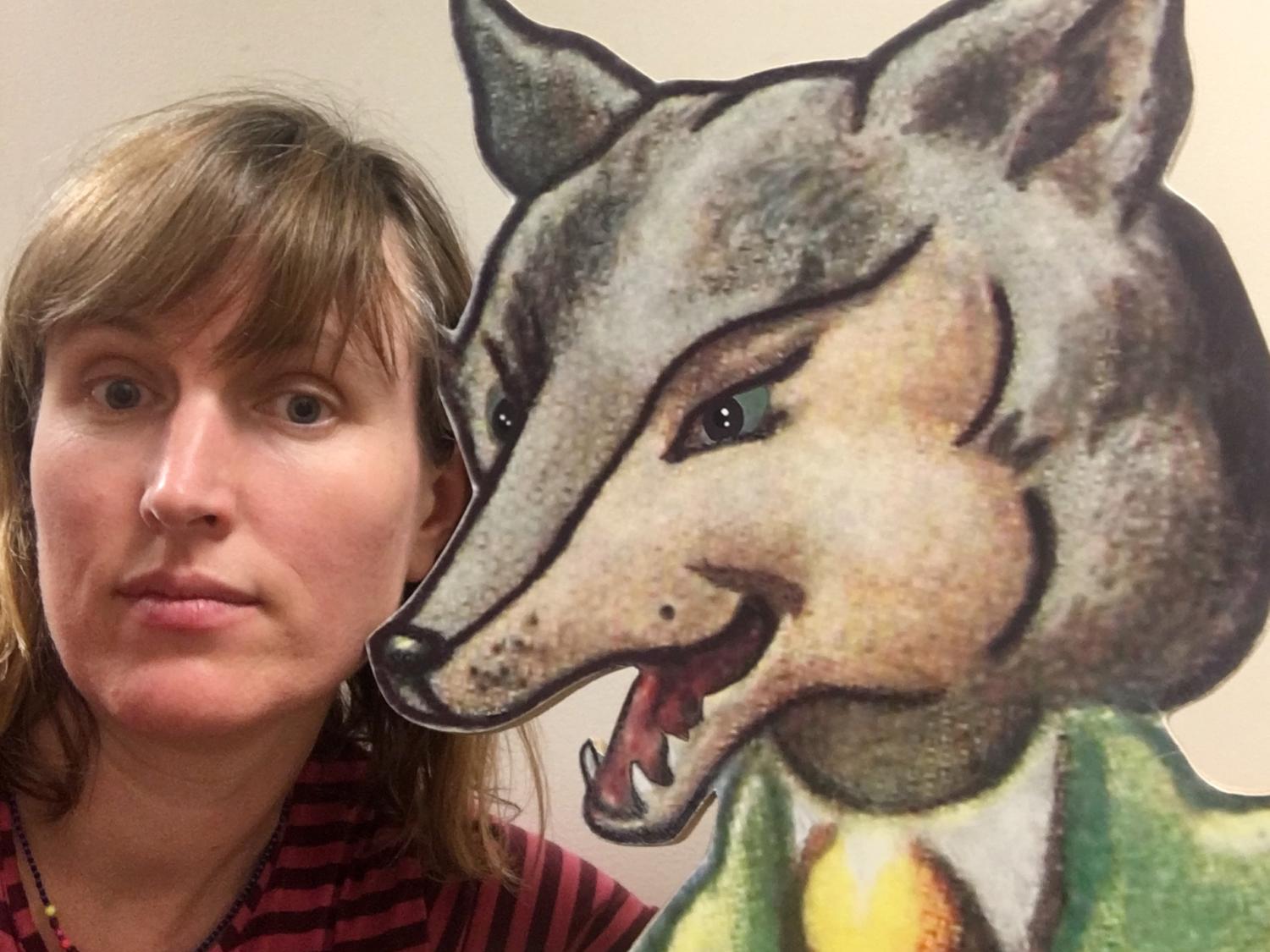 Clara Drummond and the wolf, photo