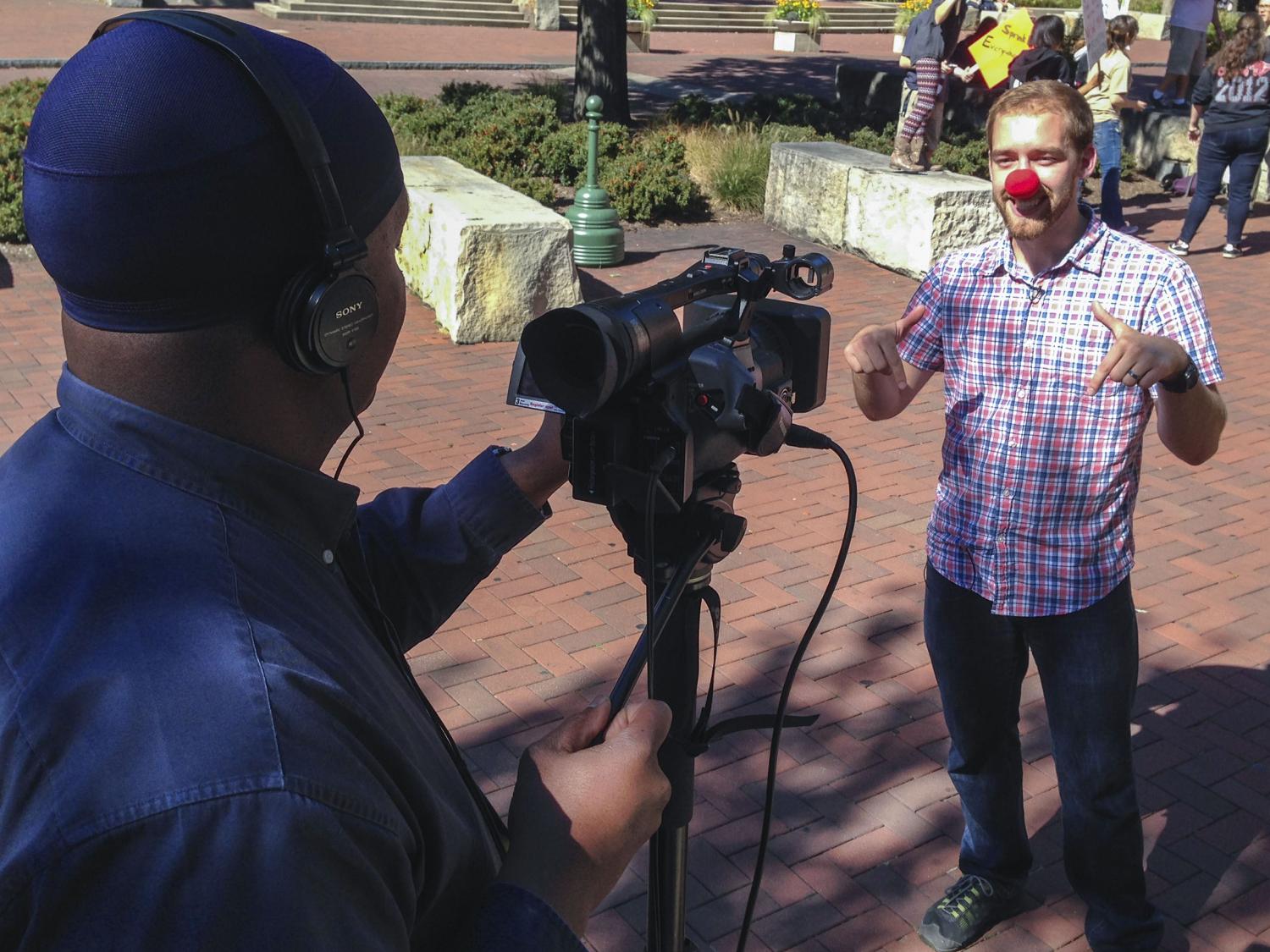 Chad Littlefield is filmed by Curt Parker