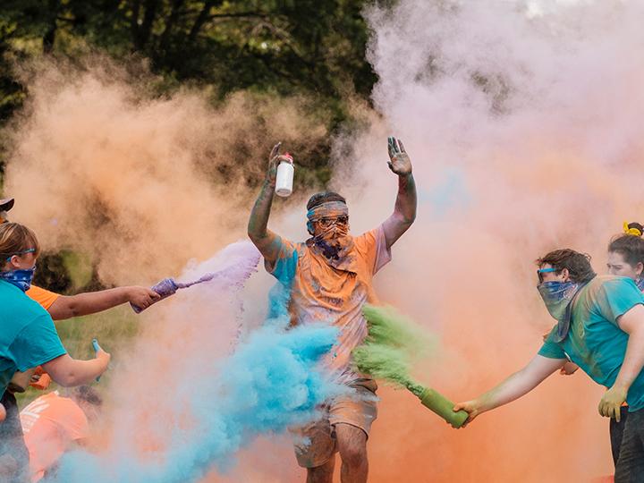 Berks students participating in the Color Run.