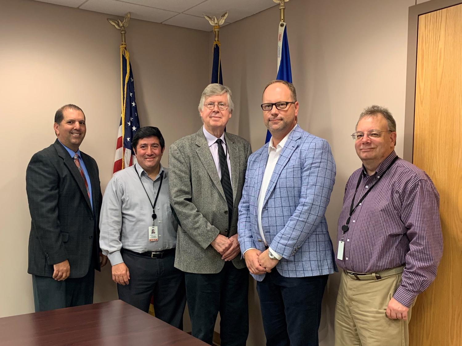 County Commissioners with Penn State DuBois representatives. 