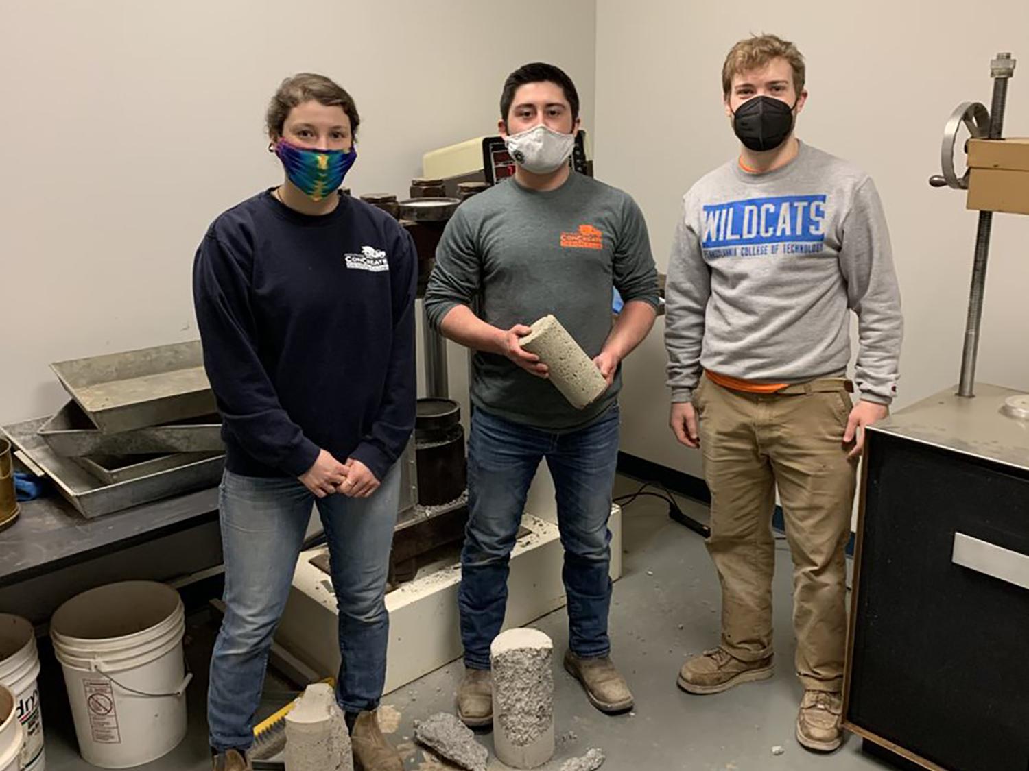 Three ConCreate Design Club members