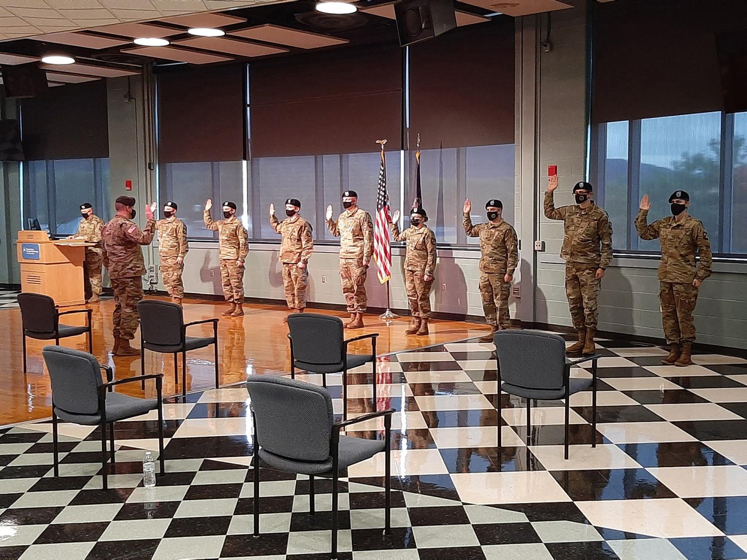 ROTC caded contracting ceremony at Penn College