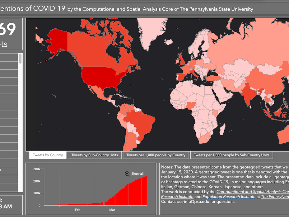 COVID-19 Twitter Map Dashboard
