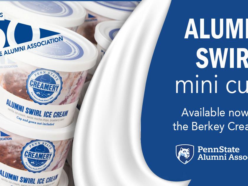 Alumni Swirl Mini Cups at the Berkey Creamery