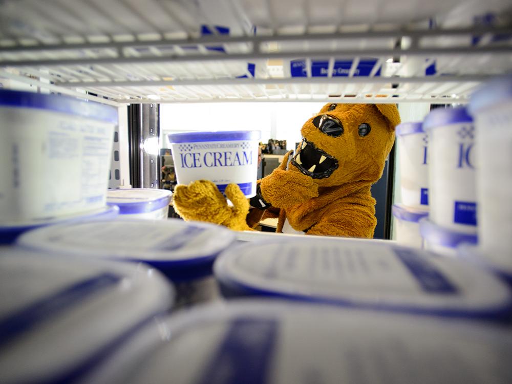 Lion in Creamery freezer