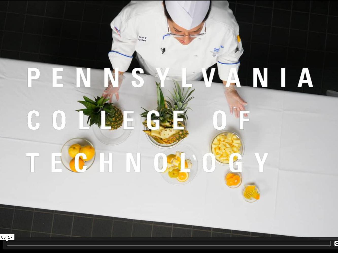 A chef prepares a culinary lesson on a table