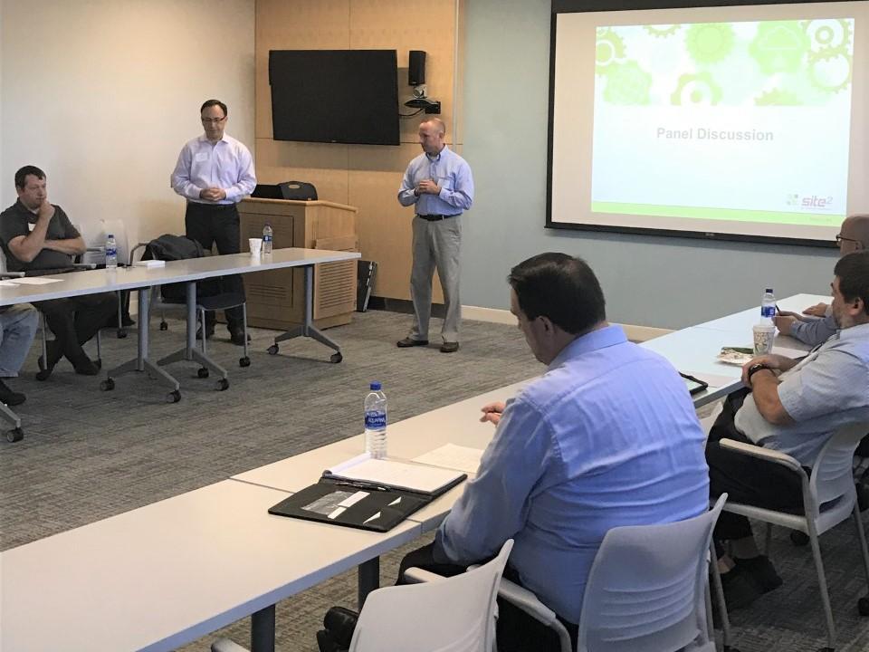 Cyber security presenters addressing event attendees
