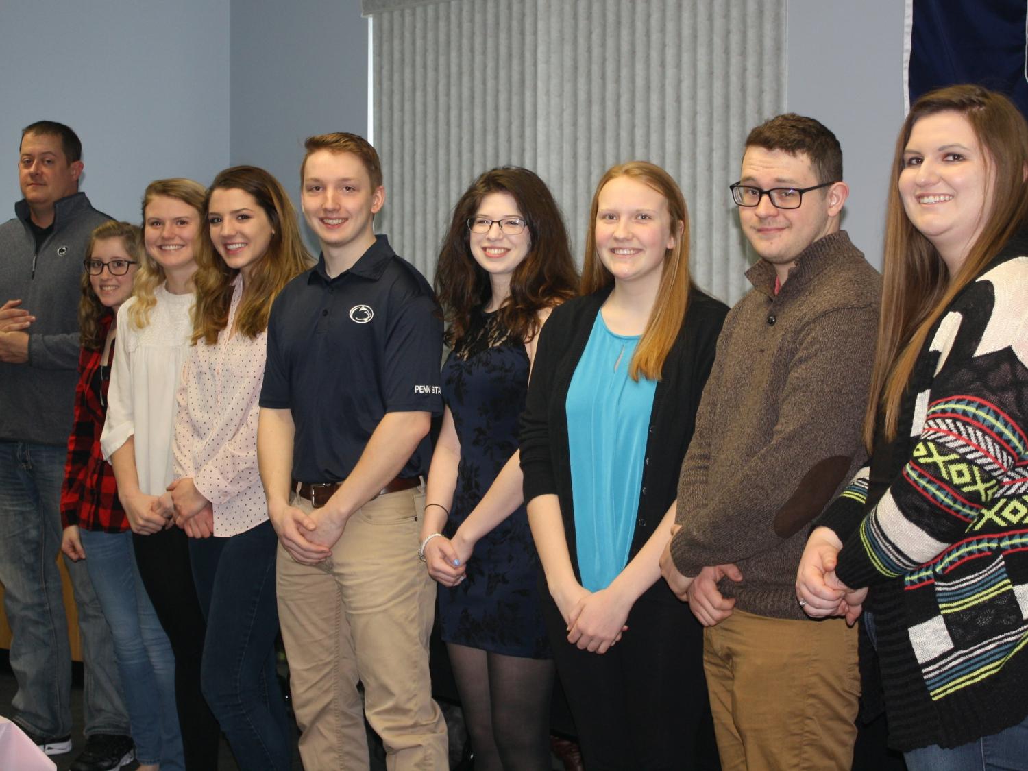 Delta Mu Sigma spring 2018 inductees. 