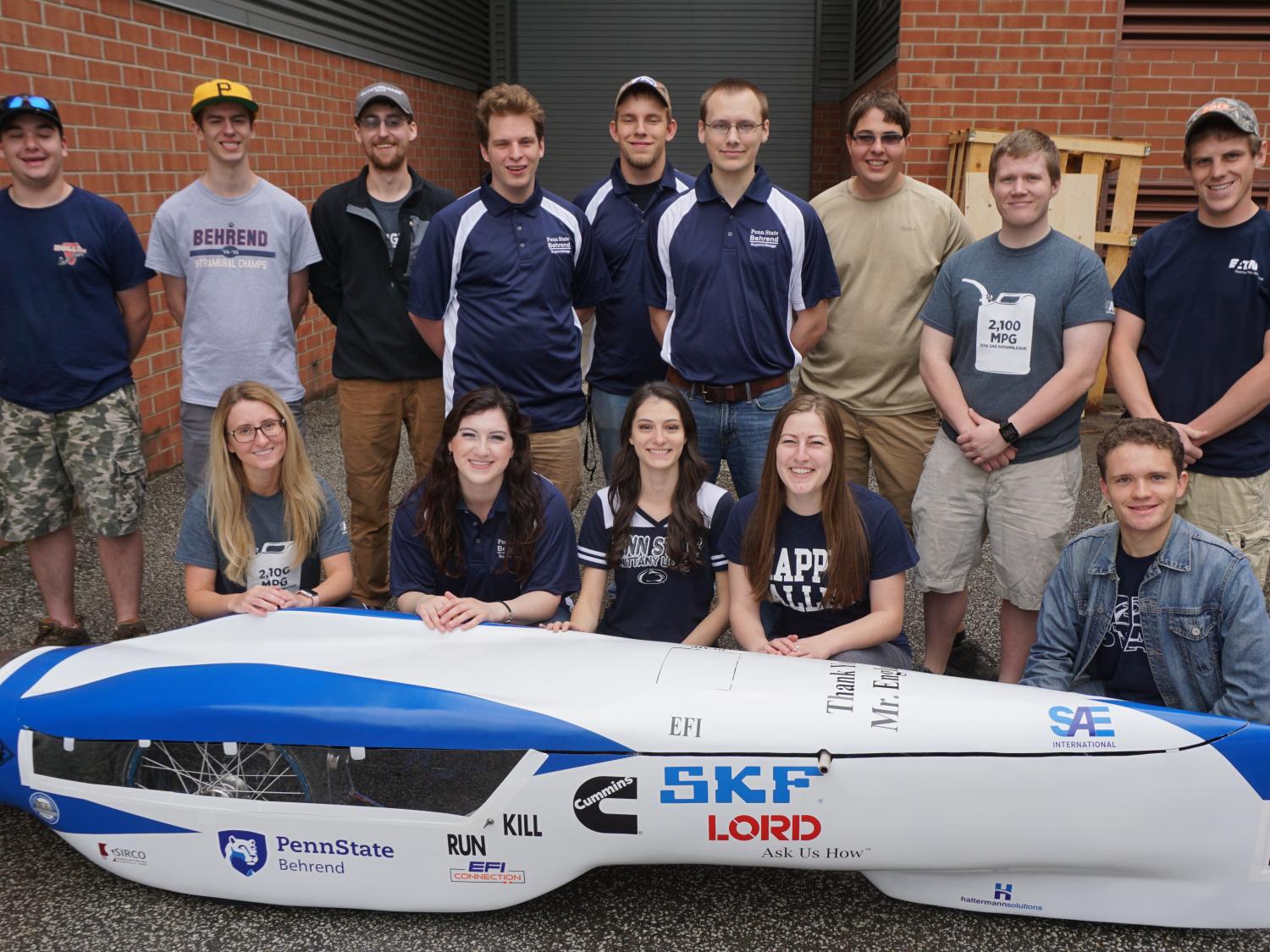 Behrend’s SAE Club's 2017 vehicle, pictured, traveled 2,418 miles on one gallon of gas.