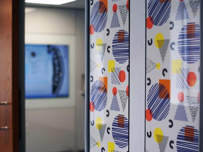 Conference room door at The Corner