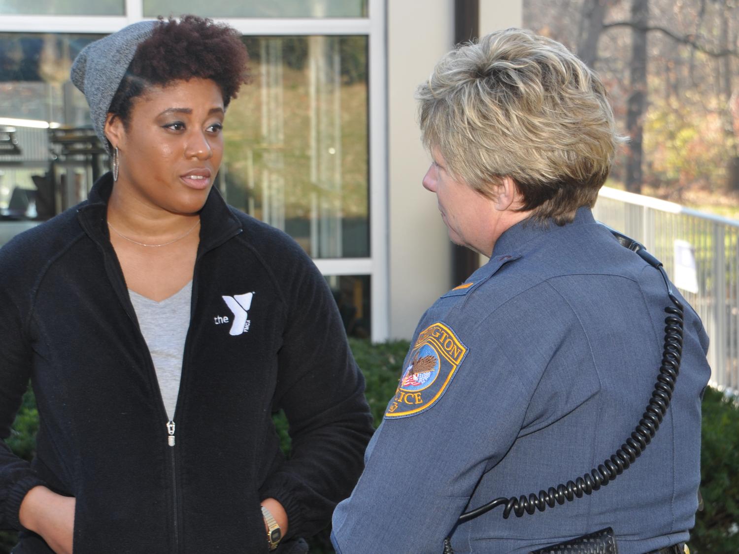 Officers and students 